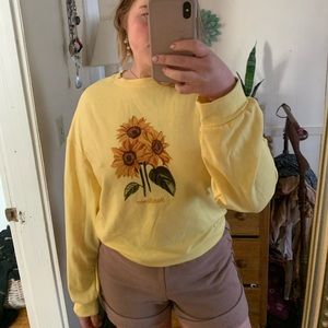 cute sunflower yellow long sleeve